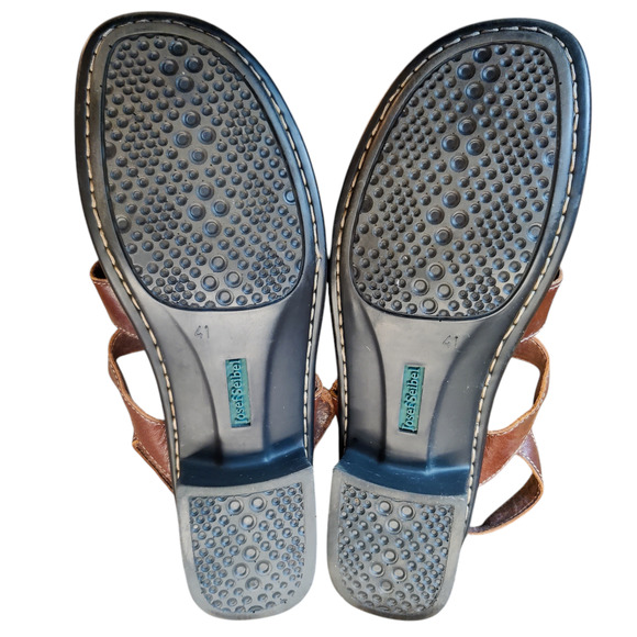 Josef Seibel Strappy Brown Bohemian Leather Slingback Comfort Sandals EU 41 - Picture 7 of 9